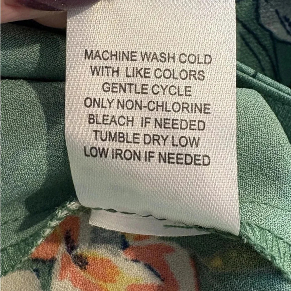 NWT DR2 Green Floral Print Wrap‎ Mini Skort Skirt Womens Size Large (185) - Picture 5 of 5